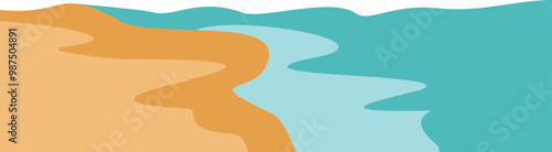 Summer Beach Corner Border