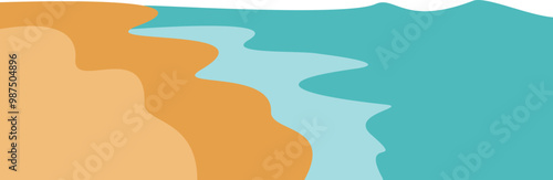 Summer Beach Corner Border