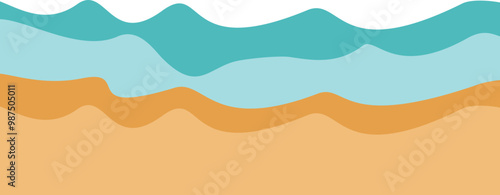 Summer Beach Corner Border