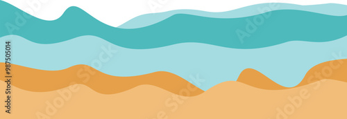 Summer Beach Corner Border
