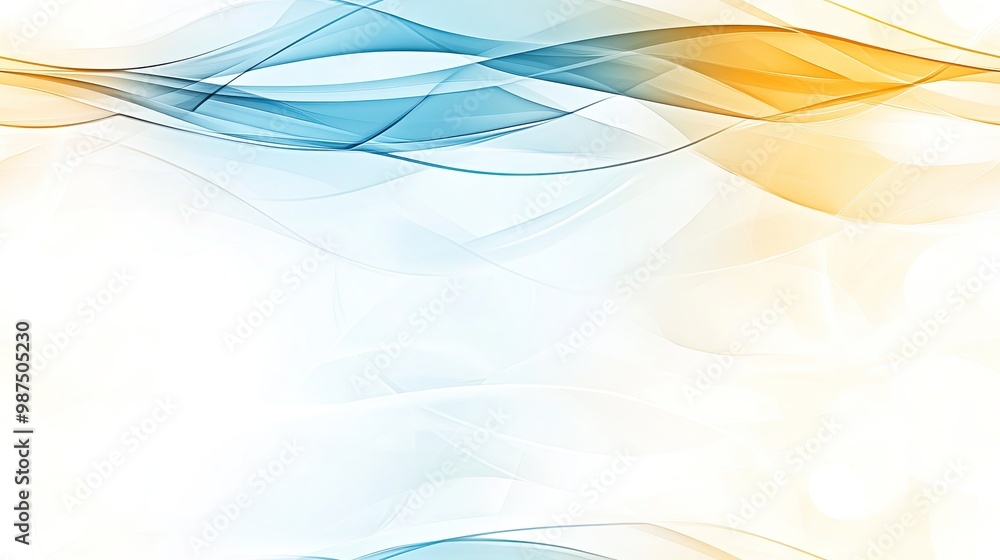 Delicate curves and smooth gradients blend together, forming an abstract composition with swirling patterns in soft shades of blue and yellow, evoking a sense of tranquility. SEAMLESS PATTERN Delicate curves and smooth gradients blend together, forming an abstract composition with swirling patterns in soft shades of blue and yellow, evoking a sense of tranquility. SEAMLESS PATTERN