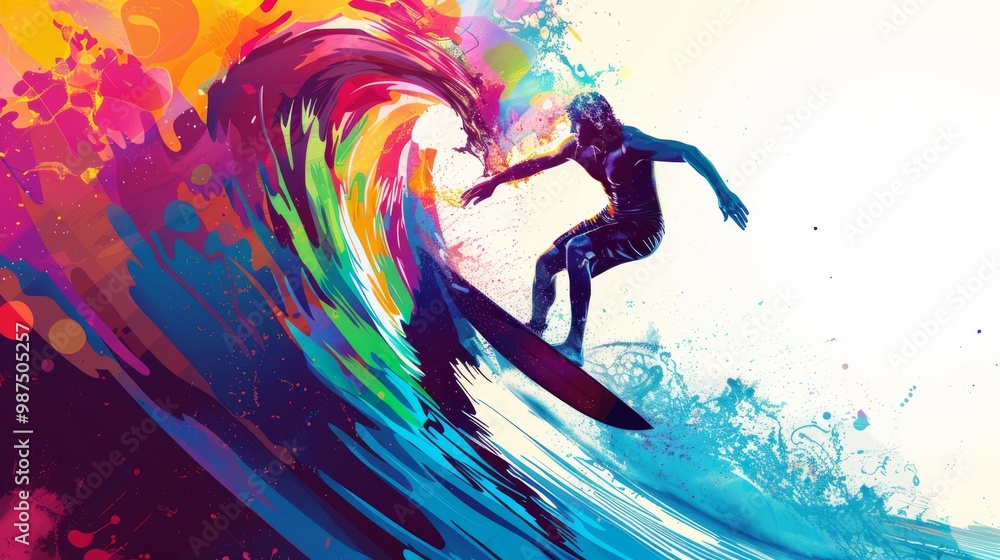 Archer colourful abstract art Archer colourful abstract art