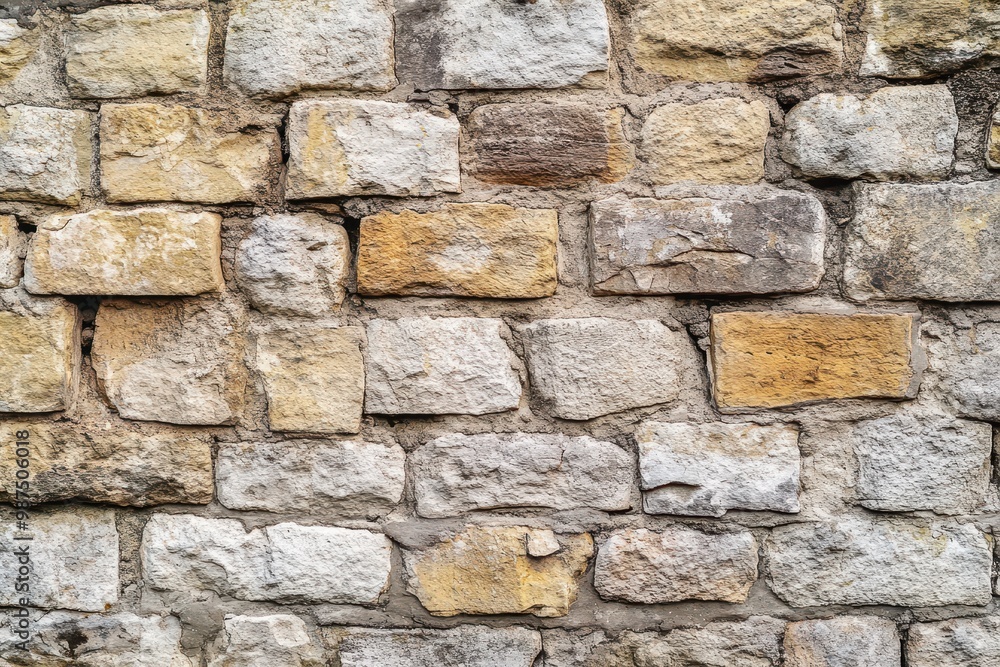 Close-Up of a Weathered Stone Wall Close-Up of a Weathered Stone Wall