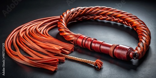 Cat O' Nine Tails: A Close-Up of the Intricate Knots and Textures of a Traditional Whip