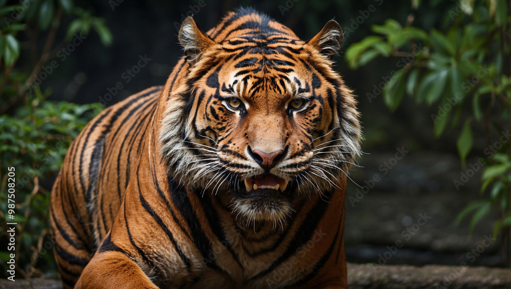 Obraz premium Angry Sumatran Tiger