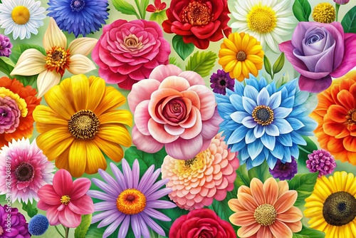 Charming and Cute Flower Clipart Collection for Creative Projects, Designs, and Crafts Enthusiasts