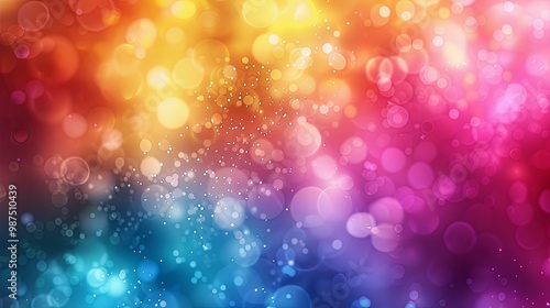 Abstract Colorful Bokeh Background with Blurred Lights and Sparkles