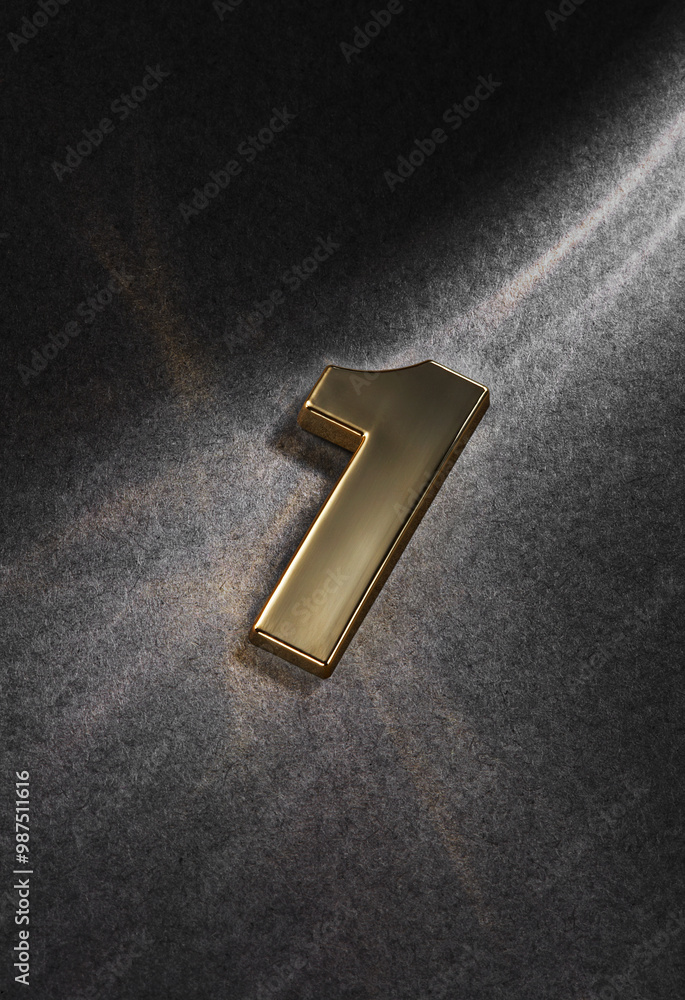 Luxurious number 1 and lighting image.