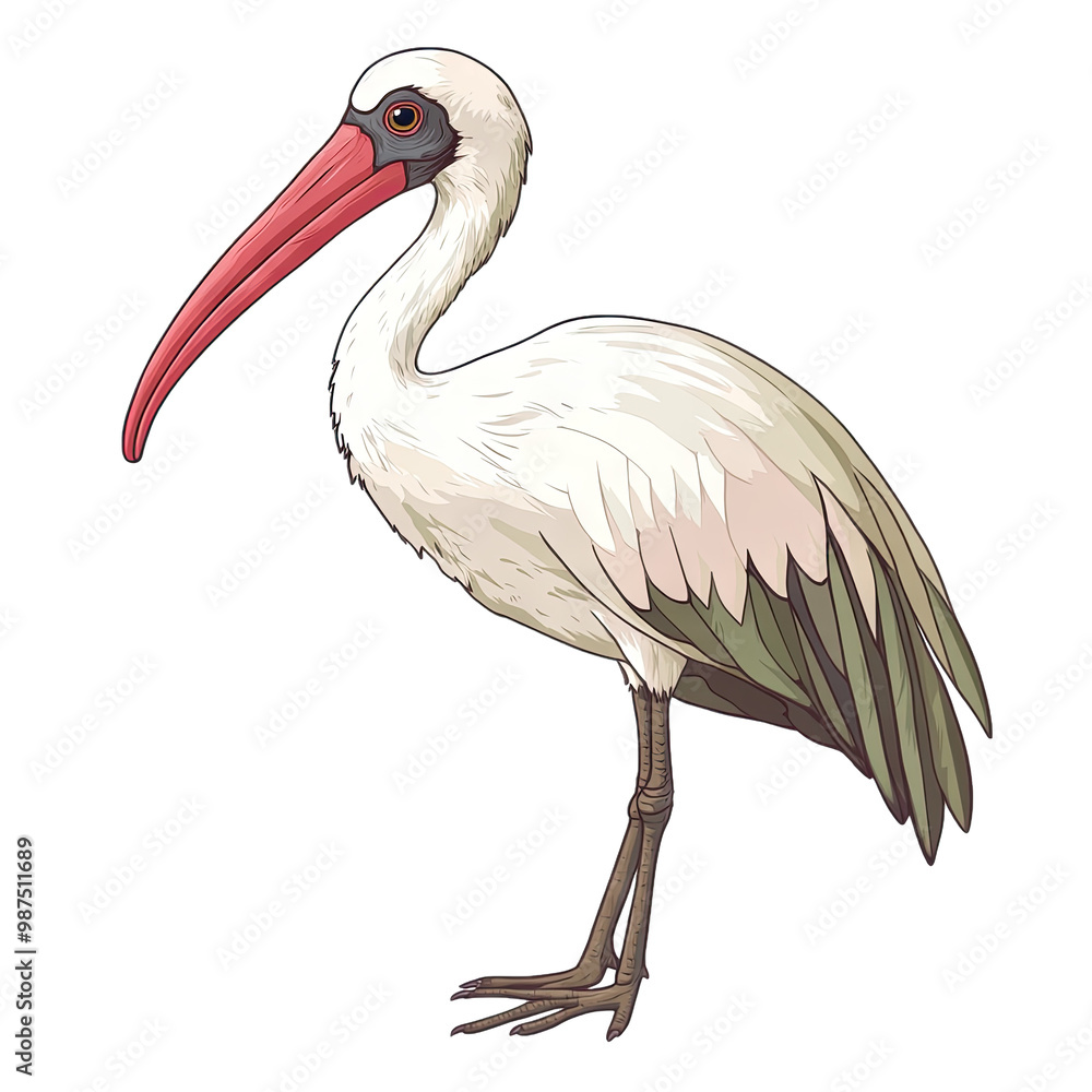 Fototapeta premium Madagascar Ibis transparent icon | Icon | Anime