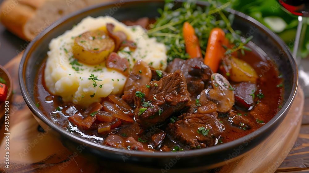 Beef Stew with Mashed Potatoes and Carrots A Delicious and Hearty Dinner Beef Stew with Mashed Potatoes and Carrots A Delicious and Hearty Dinner