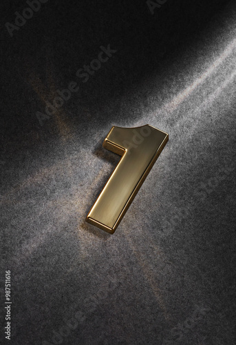 Obraz na płótnie Luxurious number 1 and lighting image.
w salonie