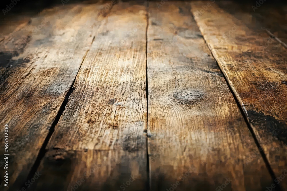 Close-up of Weathered Wooden Planks with Knots Close-up of Weathered Wooden Planks with Knots