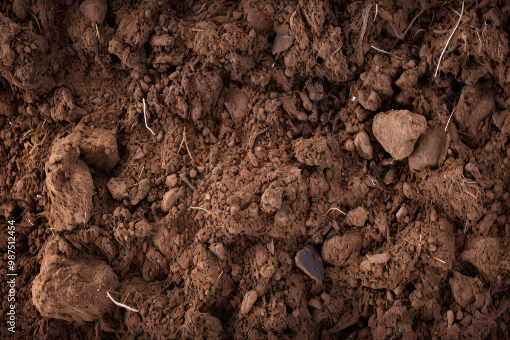 Processed collage of underground brown soil layer material texture. Background for banner Processed collage of underground brown soil layer material texture. Background for banner