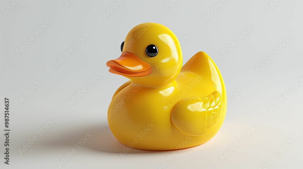 Yellow Rubber Duck Toy with Shiny Finish Yellow Rubber Duck Toy with Shiny Finish