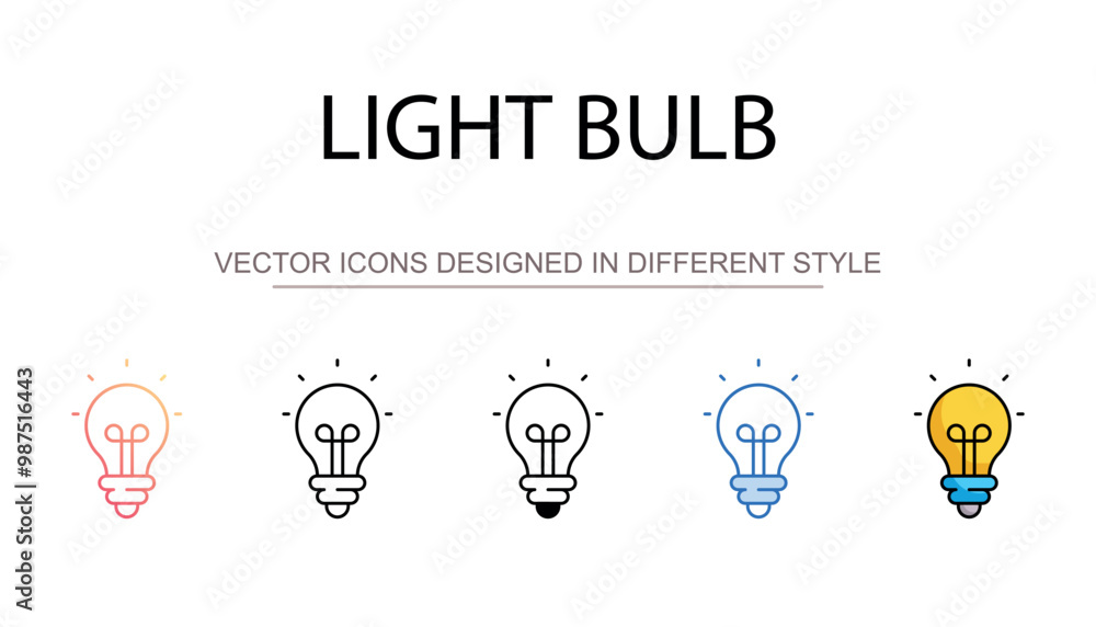 Light Bulb icon design with white background stock illustration Light Bulb icon design with white background stock illustration