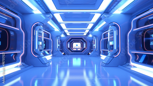 Blue sci-fi style channel photo