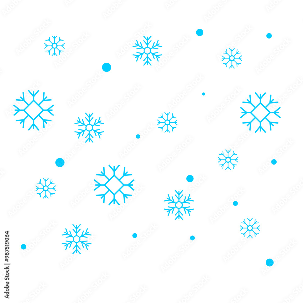 Falling Snowflake Doodle Falling Snowflake Doodle