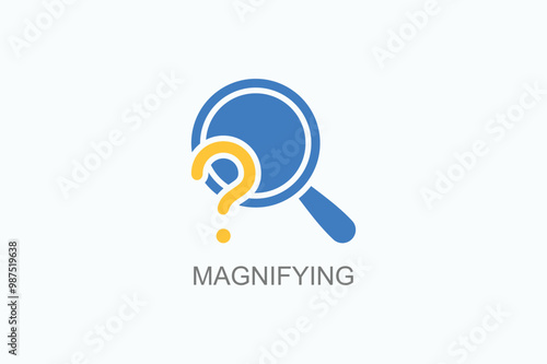 Magnifying Vector Icon Or Logo Illustration