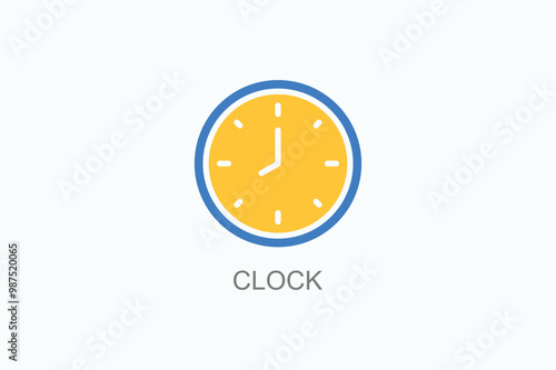 Clock Vector Icon Or Logo Illustration