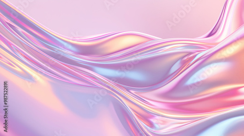 smooth rainbow liquid chrome texture.