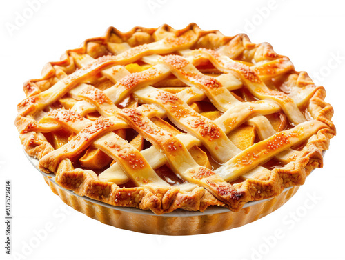 Freshly Baked Apple Pie with Lattice Crust