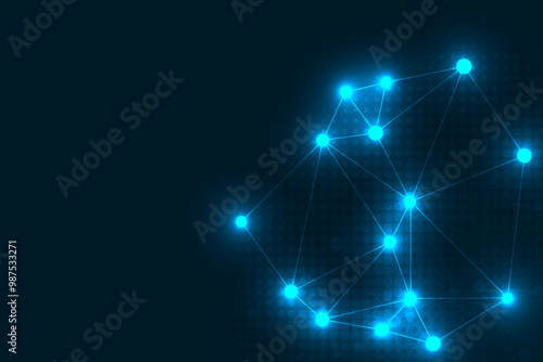 Wallpaper Mural Network Connection Technology Background With Halftone pattern. Vector Illustration. Abstract Business Wallpaper. Banner Torontodigital.ca