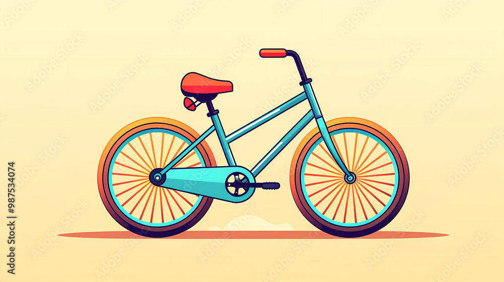 Fototapeta premium Simple bicycle illustration