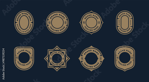 logo badge design template with the text editable for clothing, sport and apparel
