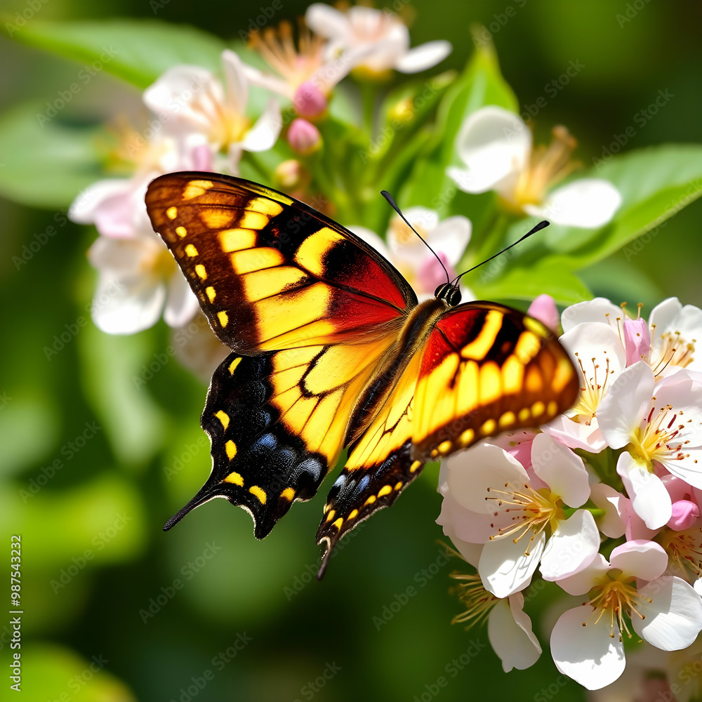 Obraz premium Butterfly on blossom