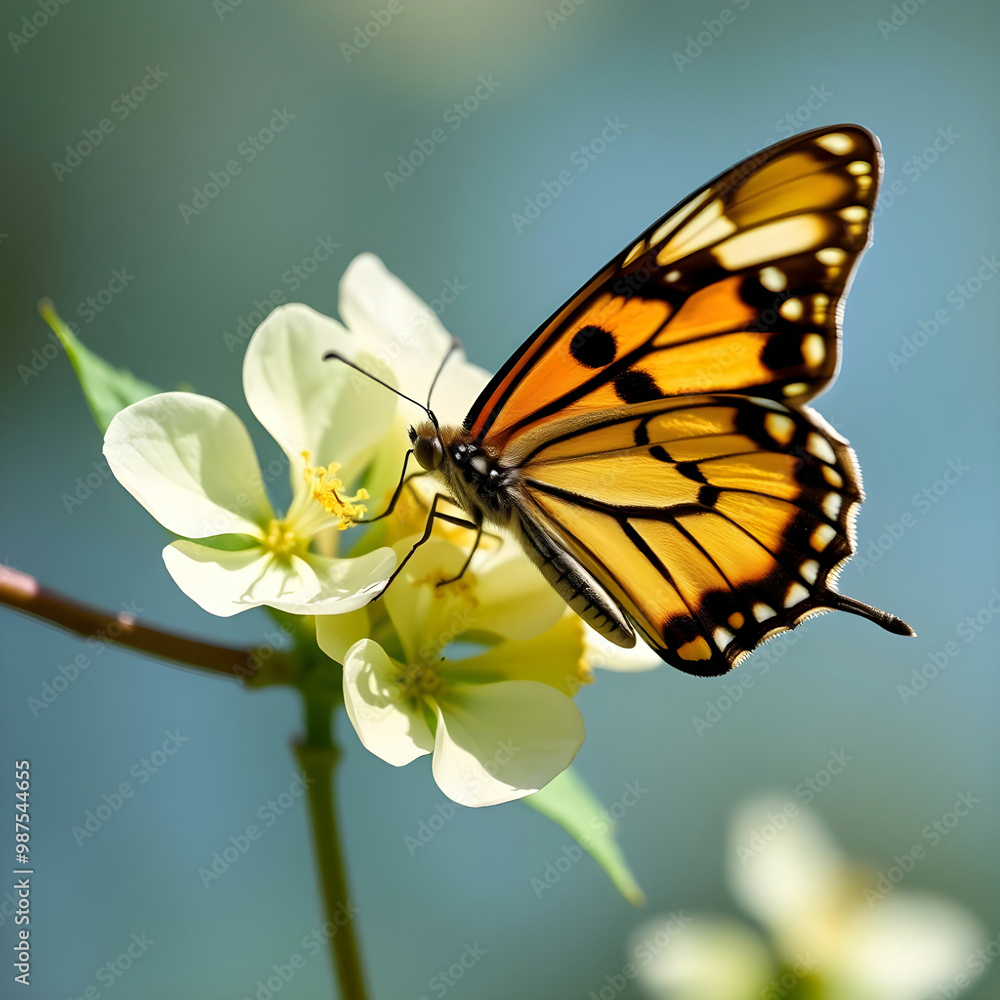 Obraz premium Butterfly on blossom