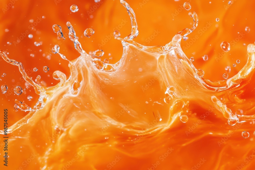 Vibrant orange liquid explosion Vibrant orange liquid explosion