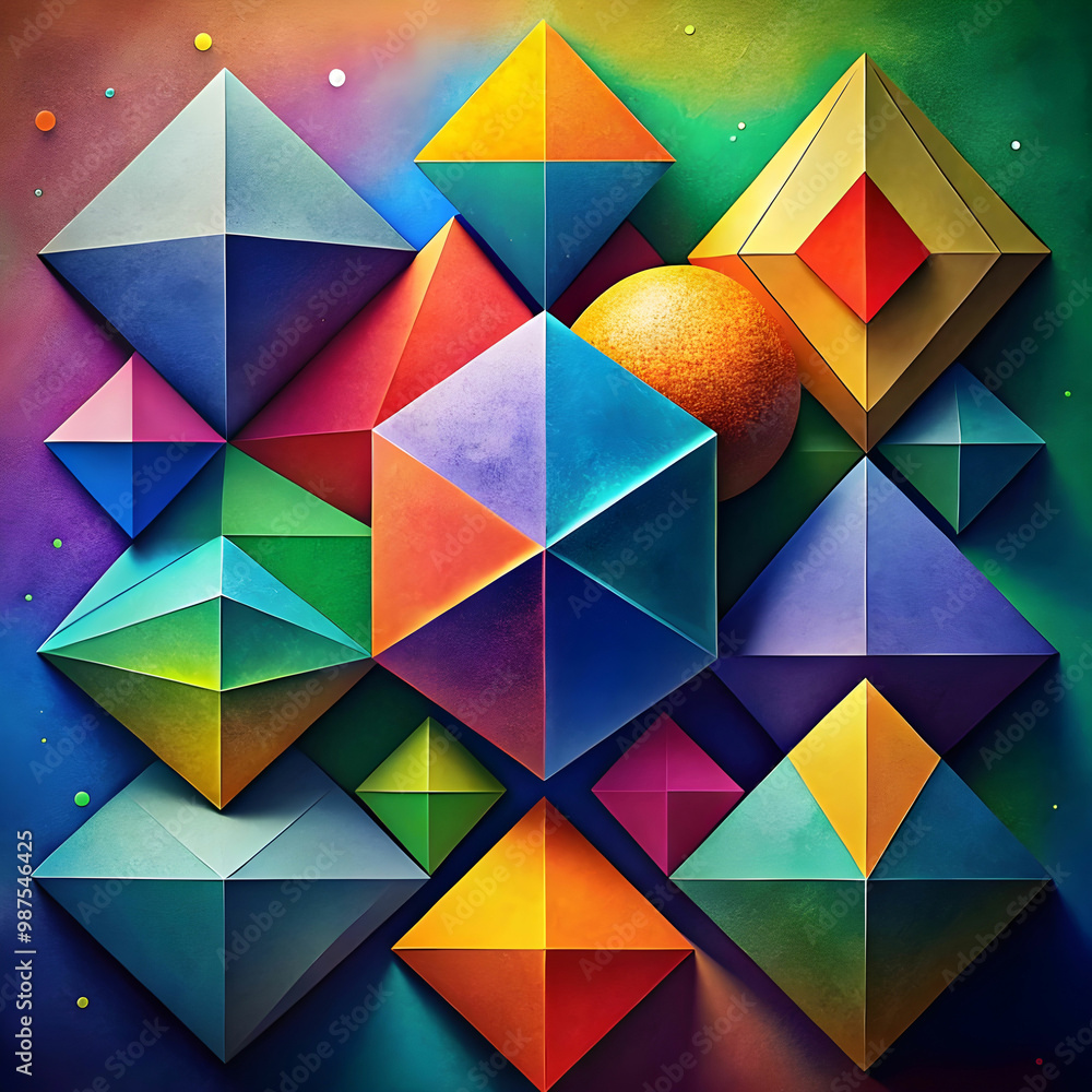 Fototapeta premium colorful geometric shapes