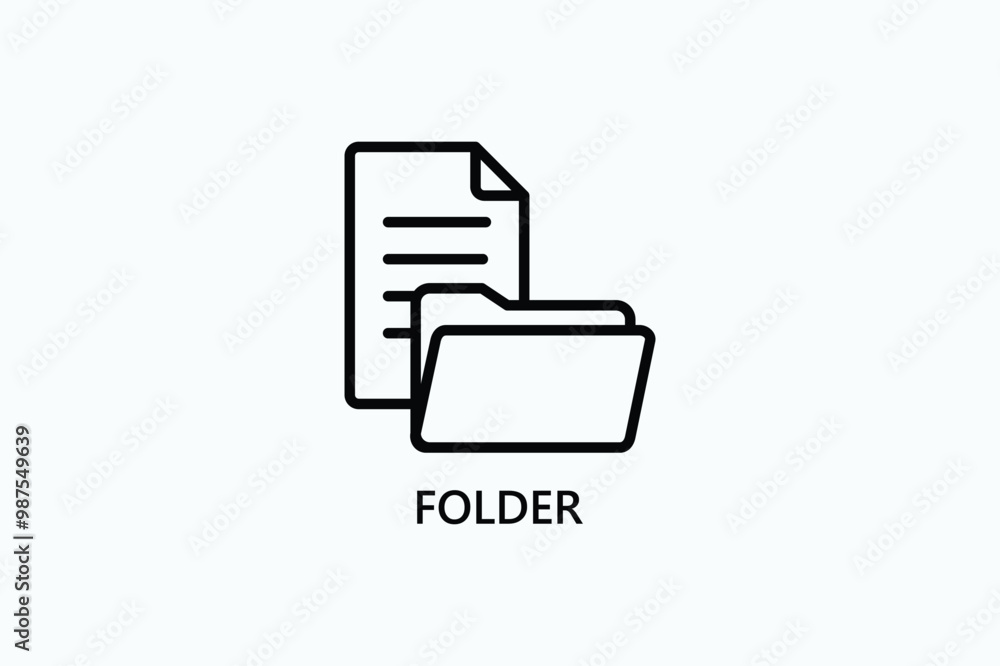 Folder Vector Icon Or Logo Illustration Folder Vector Icon Or Logo Illustration