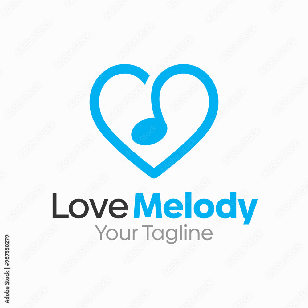 Love Melody Logo Design Template. Good for Business, Agency, Community and Organization Love Melody Logo Design Template. Good for Business, Agency, Community and Organization
