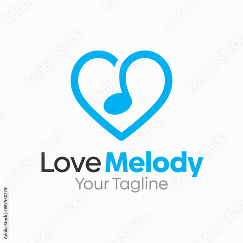 Wallpaper Mural Love Melody Logo Design Template. Good for Business, Agency, Community and Organization Torontodigital.ca