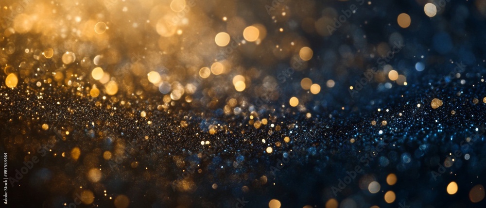 abstract gold, black and blue glitter background with fireworks abstract gold, black and blue glitter background with fireworks