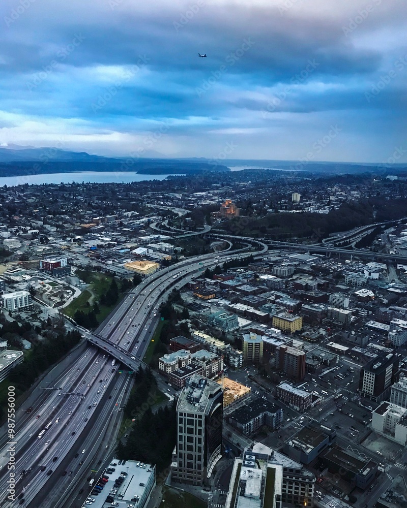 Fototapeta premium Aeriel view of seattle