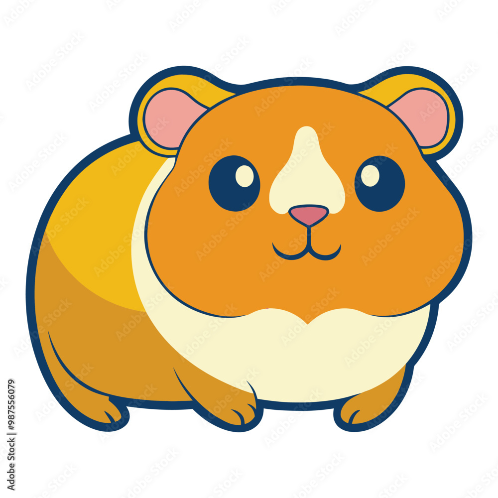 Obraz premium Guinea 2d flat vector clipart illustration