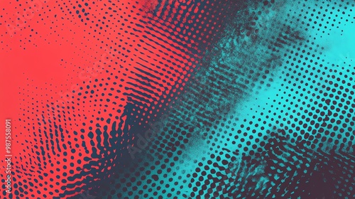 Wallpaper Mural Abstract grunge background with red, blue and teal dots and gradient. Torontodigital.ca