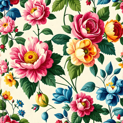 vintage wallpaper with flowers