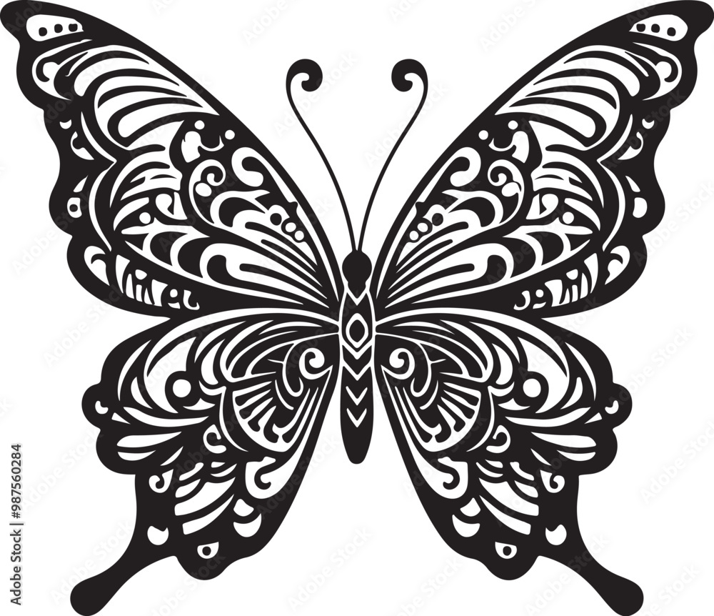 Butterfly silhouette vector art illustration eps Butterfly silhouette vector art illustration eps