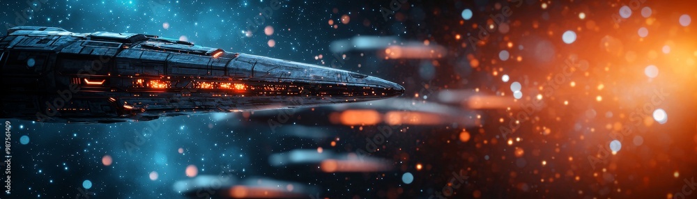 Futuristic Scene of Space Exploration and Adventure Futuristic Scene of Space Exploration and Adventure