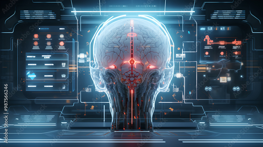 Obraz premium Brain neural network concept