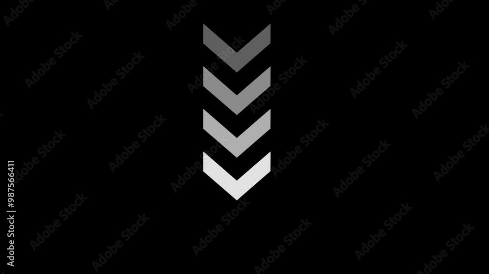 line directional down arrow animation video. signal icon. Moving arrow pointing down. down direction arrow icon on black background line directional down arrow animation video. signal icon. Moving arrow pointing down. down direction arrow icon on black background