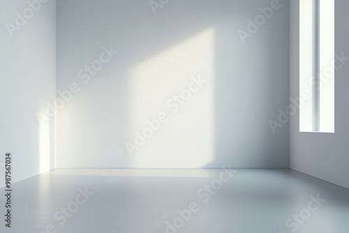 Wallpaper Mural A minimalist interior space featuring soft light, clean lines, and a serene atmosphere, perfect for design or art purposes. Torontodigital.ca