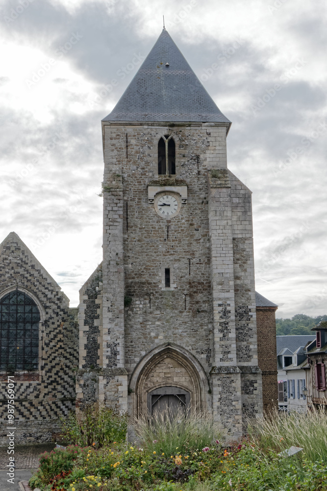 Clocher de l'église Saint-Martin de Saint-Valéry-sur-Somme - Somme - France Clocher de l'église Saint-Martin de Saint-Valéry-sur-Somme - Somme - France