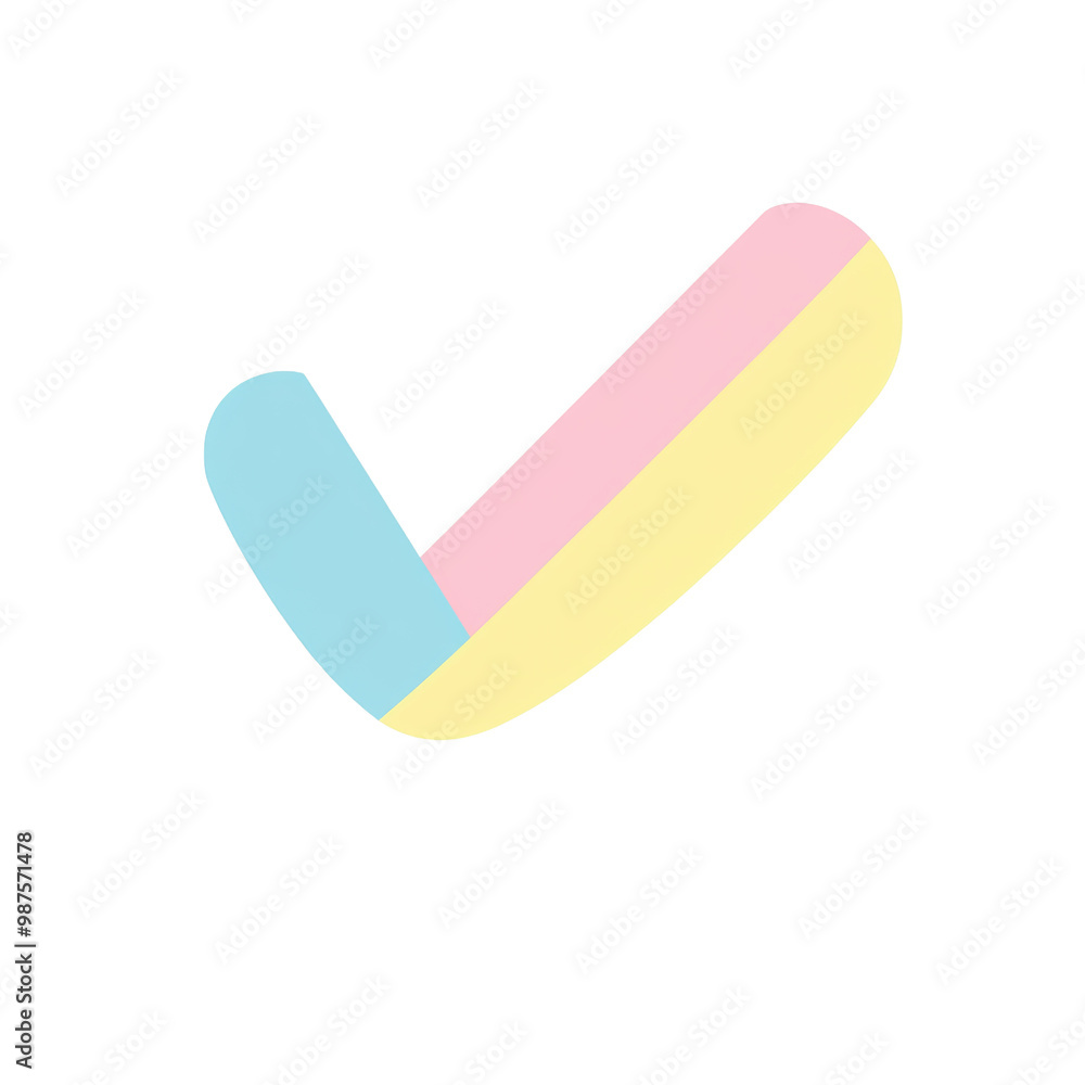 Colorful check mark design on white background, ideal for modern graphic projects, transparent background. Colorful check mark design on white background, ideal for modern graphic projects, transparent background.