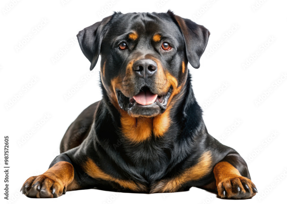 Rottweiler on transparent background. Rottweiler on transparent background.