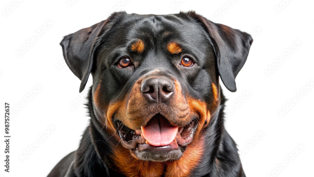 Rottweiler on transparent background. Rottweiler on transparent background.