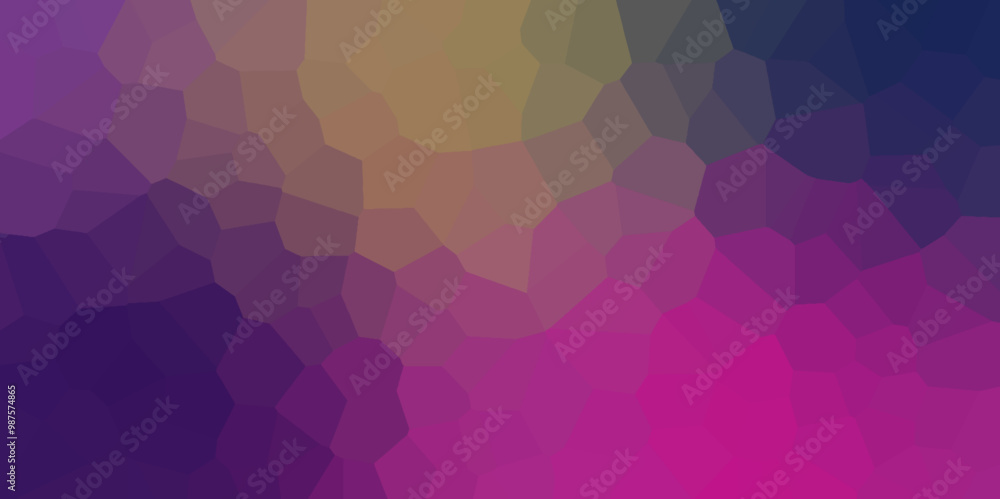 Obraz premium Illustration of abstract Blue, Pink, Red, Yellow horizontal low poly background, Light Multicolor, Rainbow vector triangle mosaic cover, abstract colorful background.